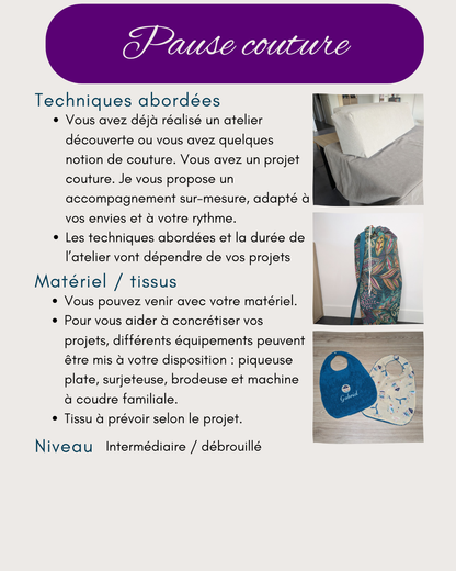 Atelier couture adulte