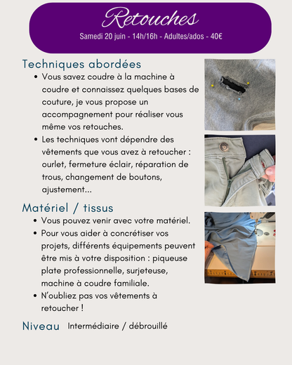 Atelier couture adulte